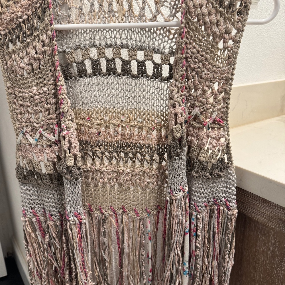 Free People vest with frills